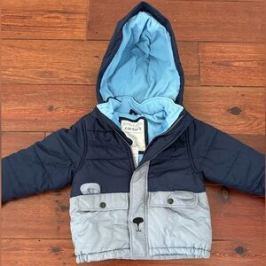 Carter's Blue and Gray Bear Snowsuit Set - 4T